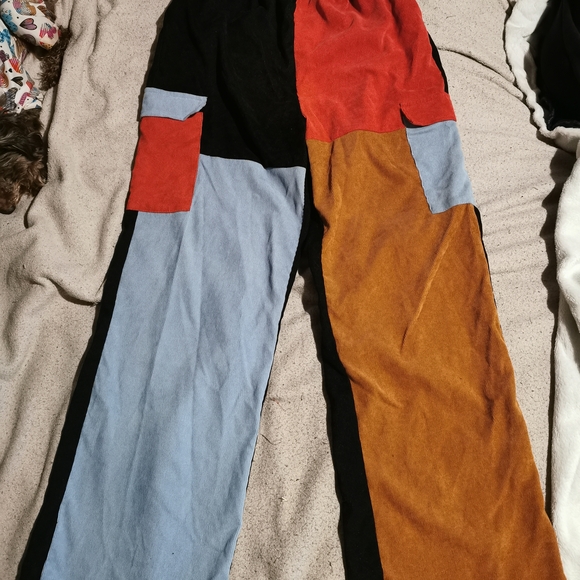 (3/$30) Colorblock Patchwork Pants - Picture 1 of 2